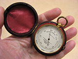 Henry Hughes & Sons Edwardian pocket barometer & altimeter, circa 1910